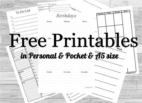 If you're happy with those pages, great. . Filofax printables free